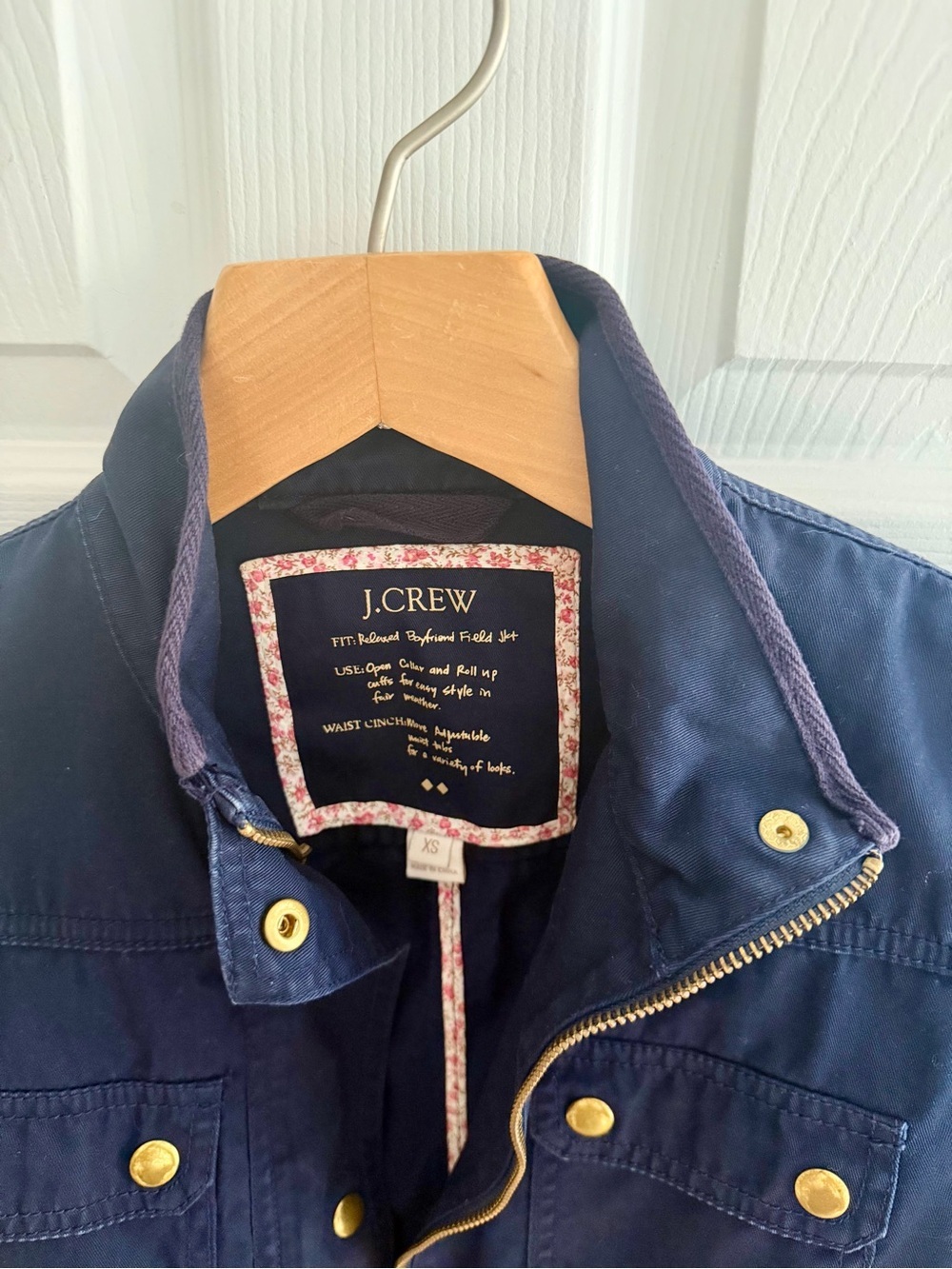 J. Crew Navy Field Jacket with Gold-Tone Hardware - Picture 5 of 7
